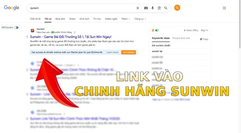 Cách kiếm link vào nhà cái Sunwin chính hãng